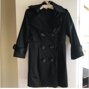 Black satin like jacket.